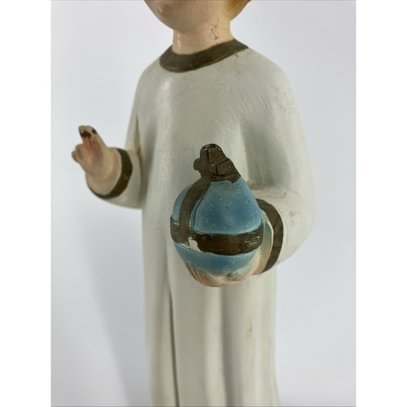 Vintage Infant Of Prague Jesus Statue Religious 13" Tall Italy Ceramic - Picture 5 of 8